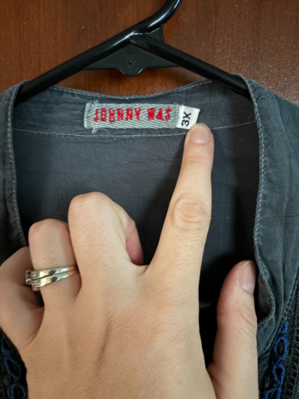 Johnny Was Bohemian Embroidered Button Up Blouse - Picture 5 of 8